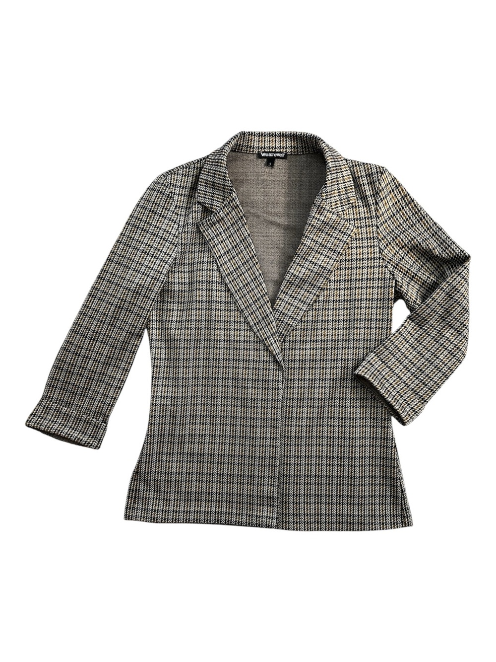 J.Jill Wearever Woman’s Houndstooth Plaid Blazer Jacket Size L